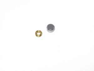 真鍮製　化粧飾止　８ｍｍ　クローム